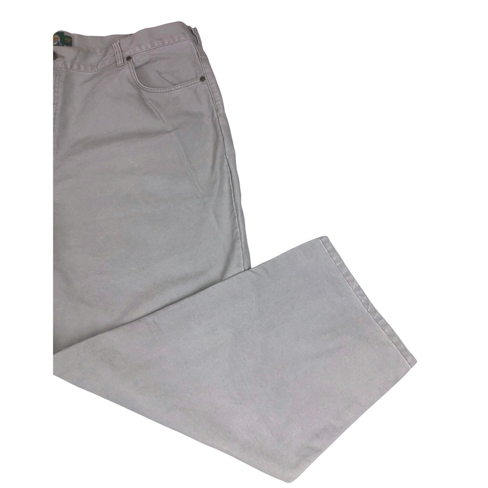 Cabelas Mens 48x30 Light Gray Cotton Canvas Work Pants Straight Leg Outdoor Gear - Picture 7 of 9
